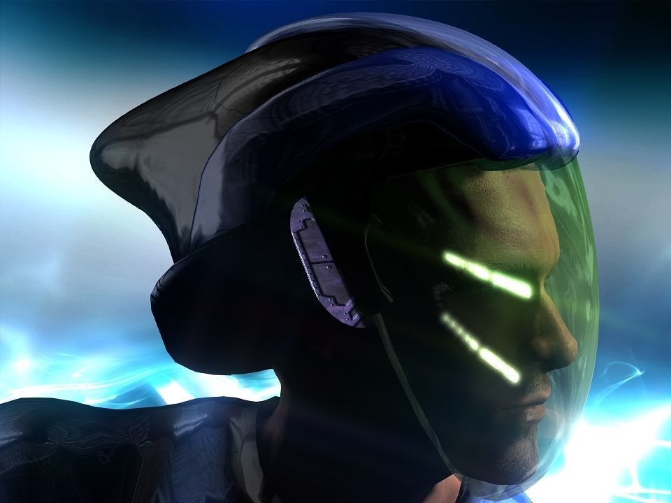 Nova futuristic helmet Low-poly 3D model_30