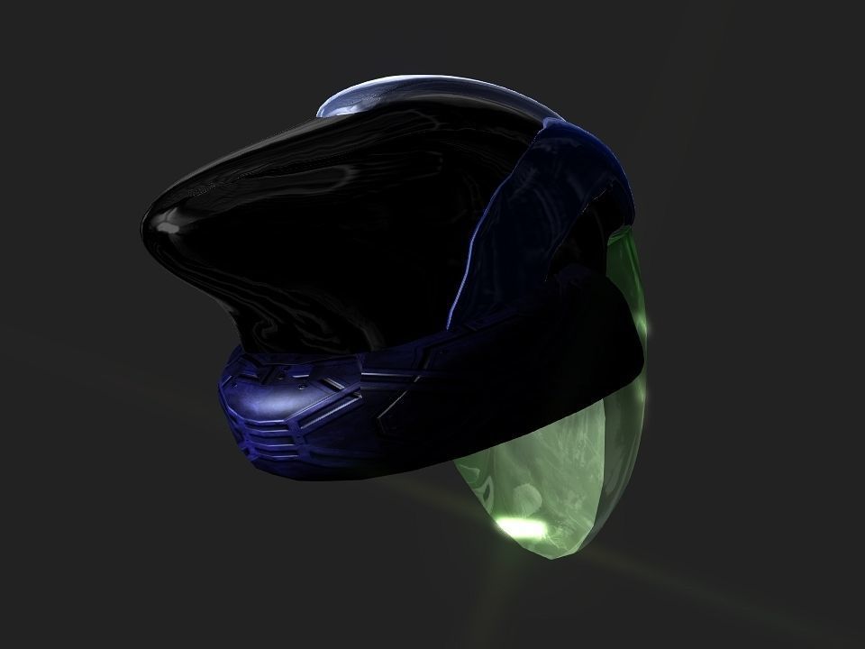 Nova futuristic helmet Low-poly 3D model_49