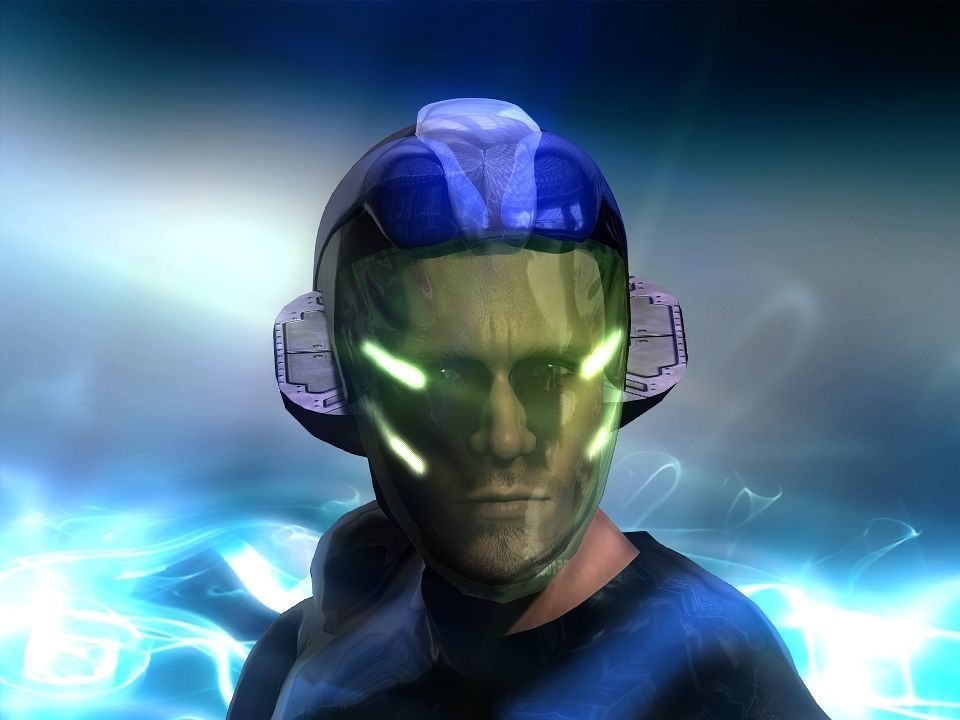 Nova futuristic helmet Low-poly 3D model_16