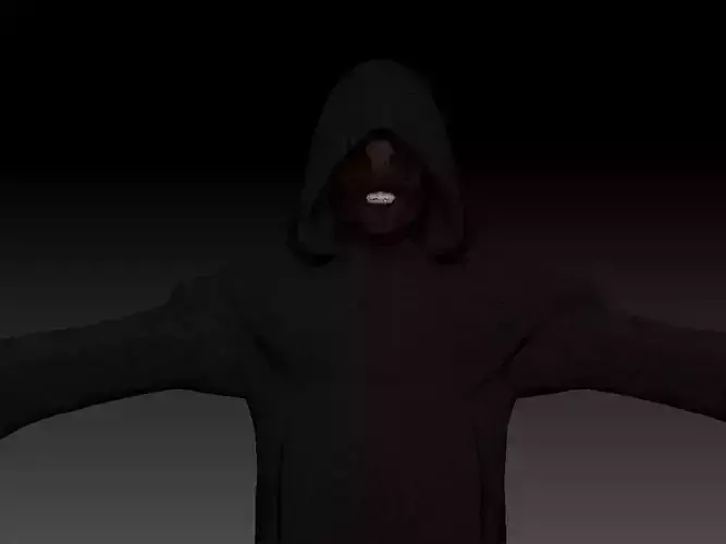 Otherworld Monk - Horror 3D Model  Low-poly 3D model