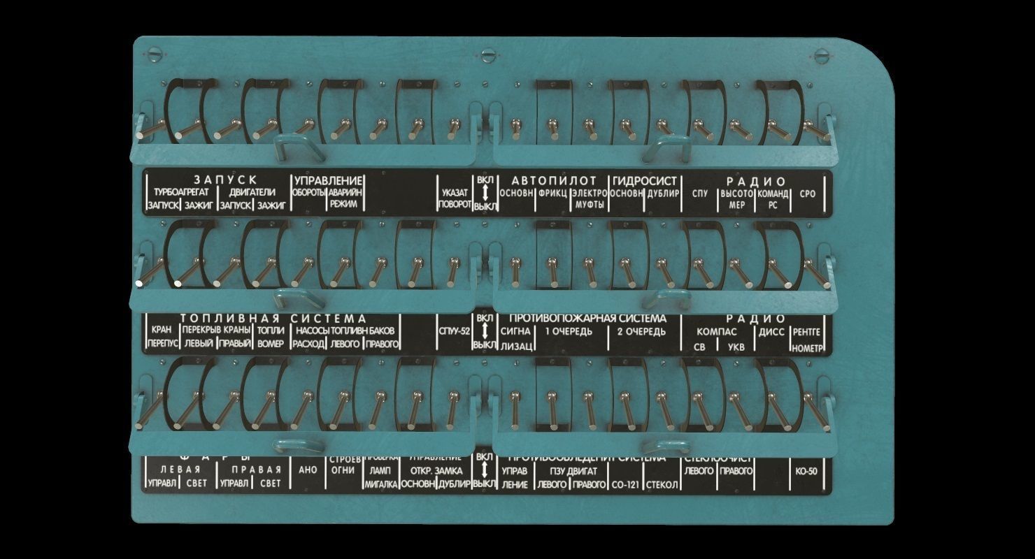 Mi-8MT Mi-17MT Panels Boards Russian Low-poly 3D model_11