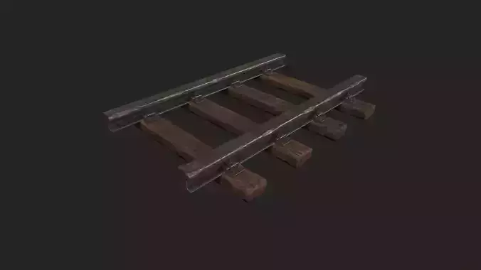 Stylized Modular - Railyway Track - Train Track Low-poly 3D model Stylized Modular - Railyway Track - Train Track Low-poly 3D model