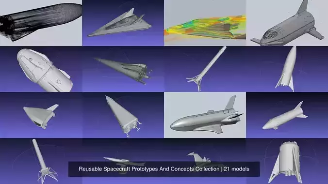 Reusable Spacecraft Prototypes And Concepts Collection