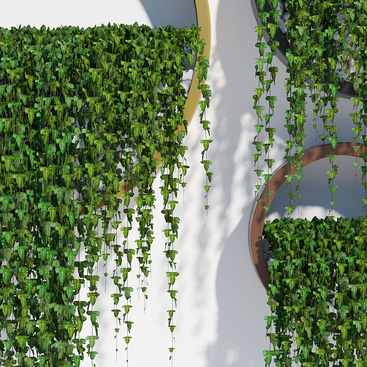 Wall planters ivy 3D model_4