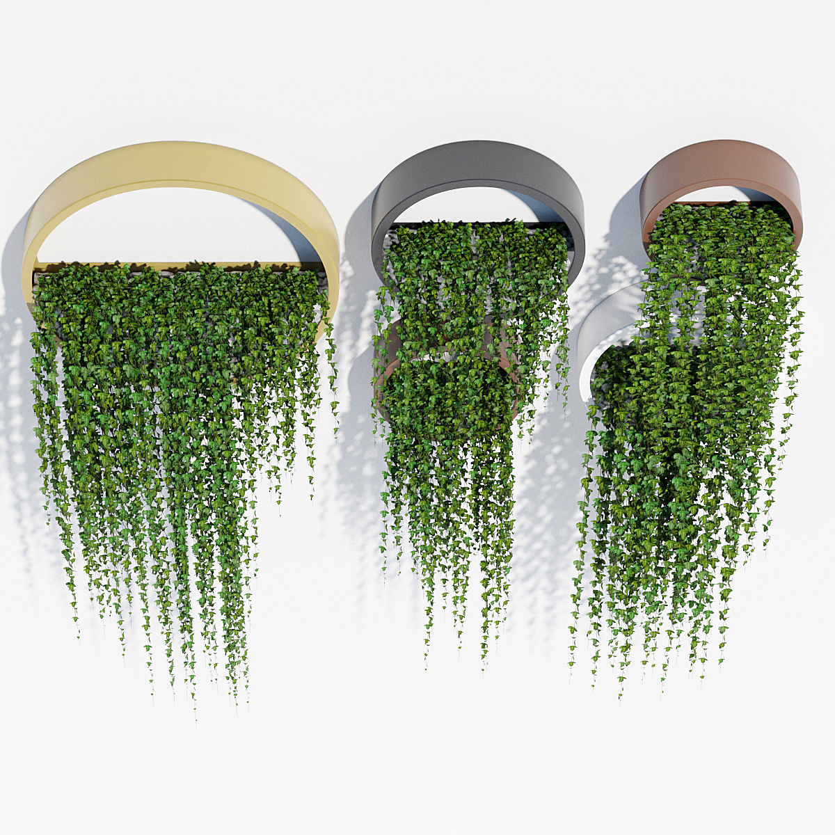 Wall planters ivy 3D model_3