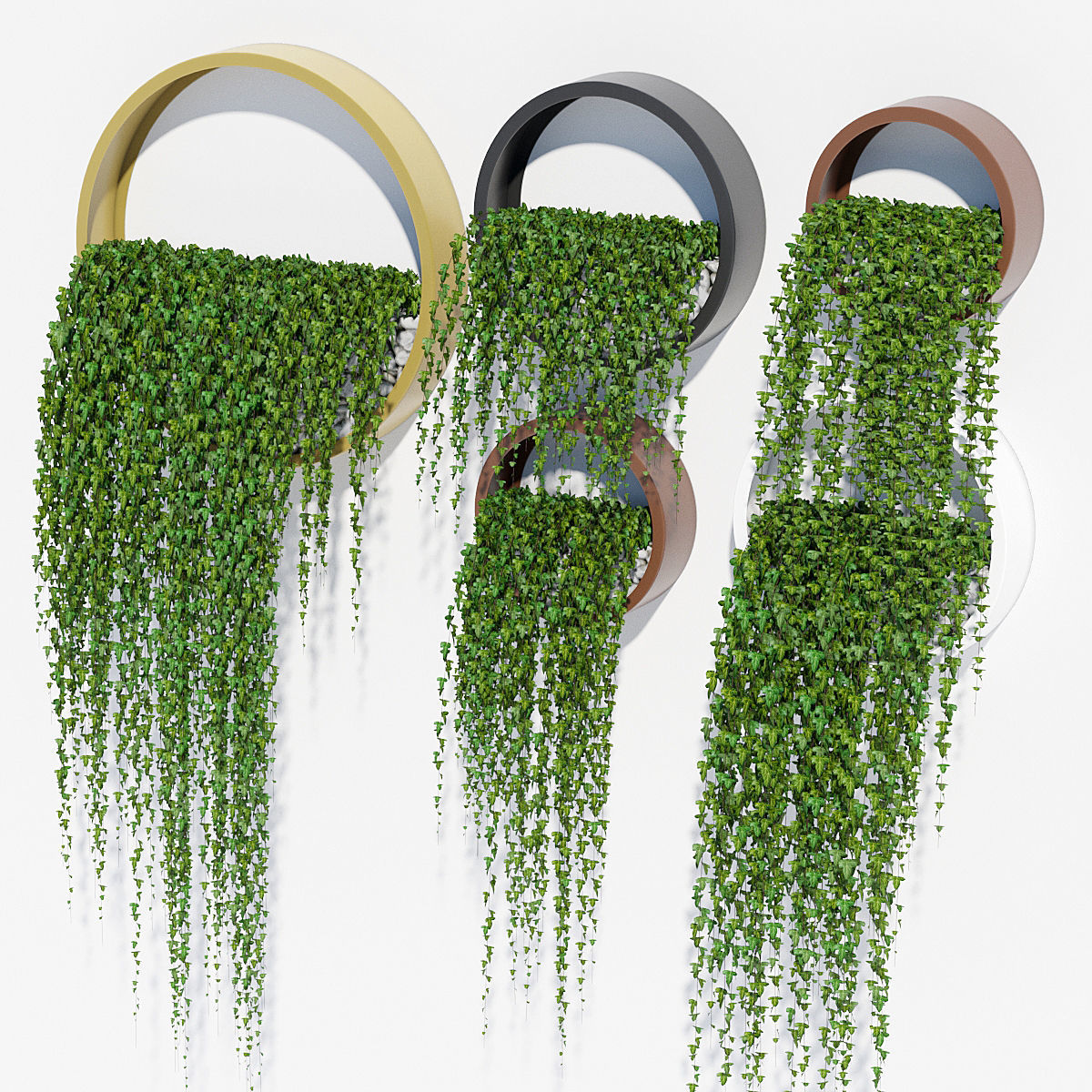Wall planters ivy 3D model_2