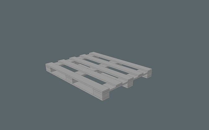 wooden pallet Free low-poly 3D model