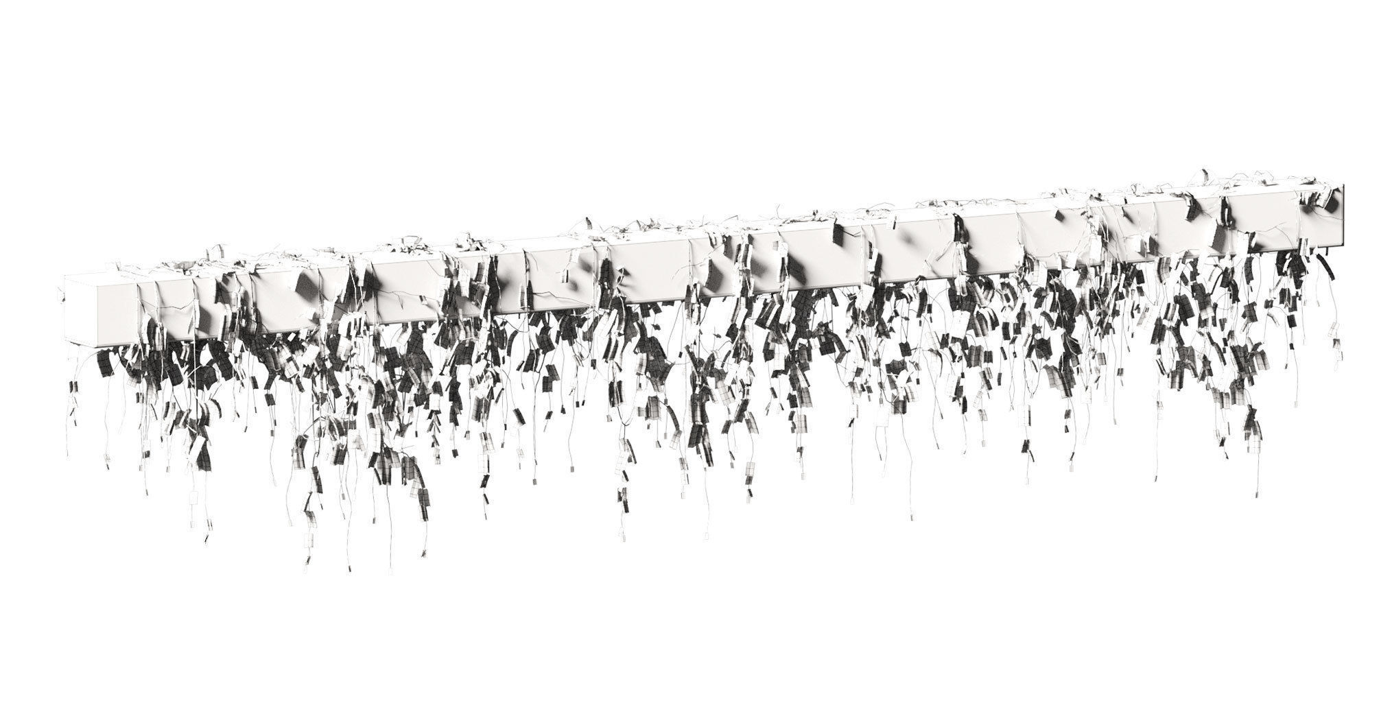 Ivy for beams or ceilings  - 4 models 3D model_3