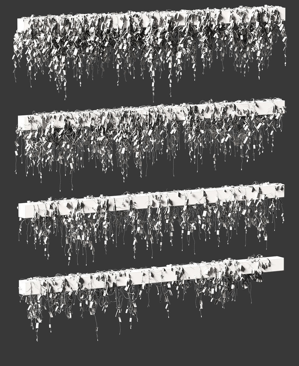 Ivy for beams or ceilings  - 4 models 3D model_6