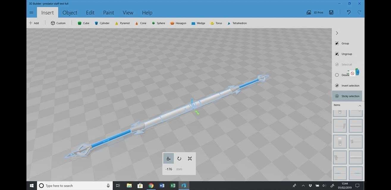 Predator Spear Retractable 3D print model_1