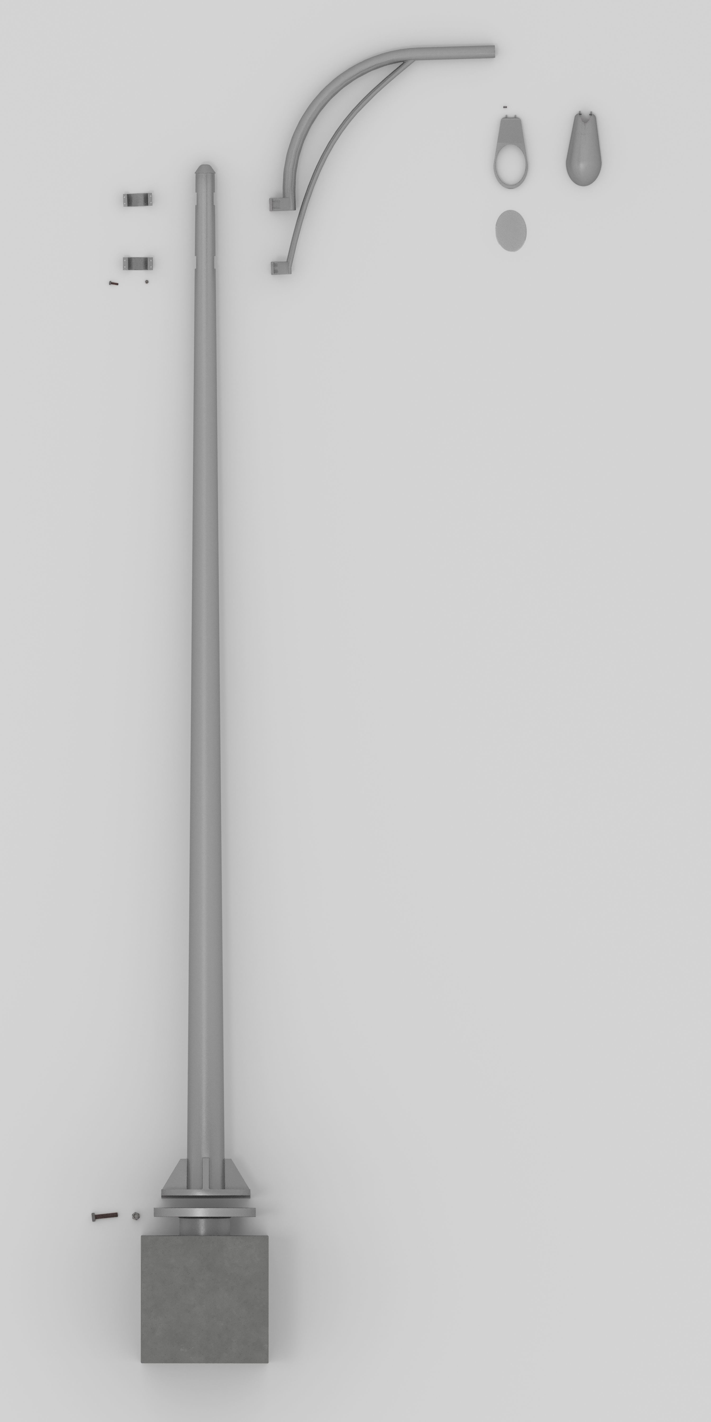 Standard Streetlight 3D model_2