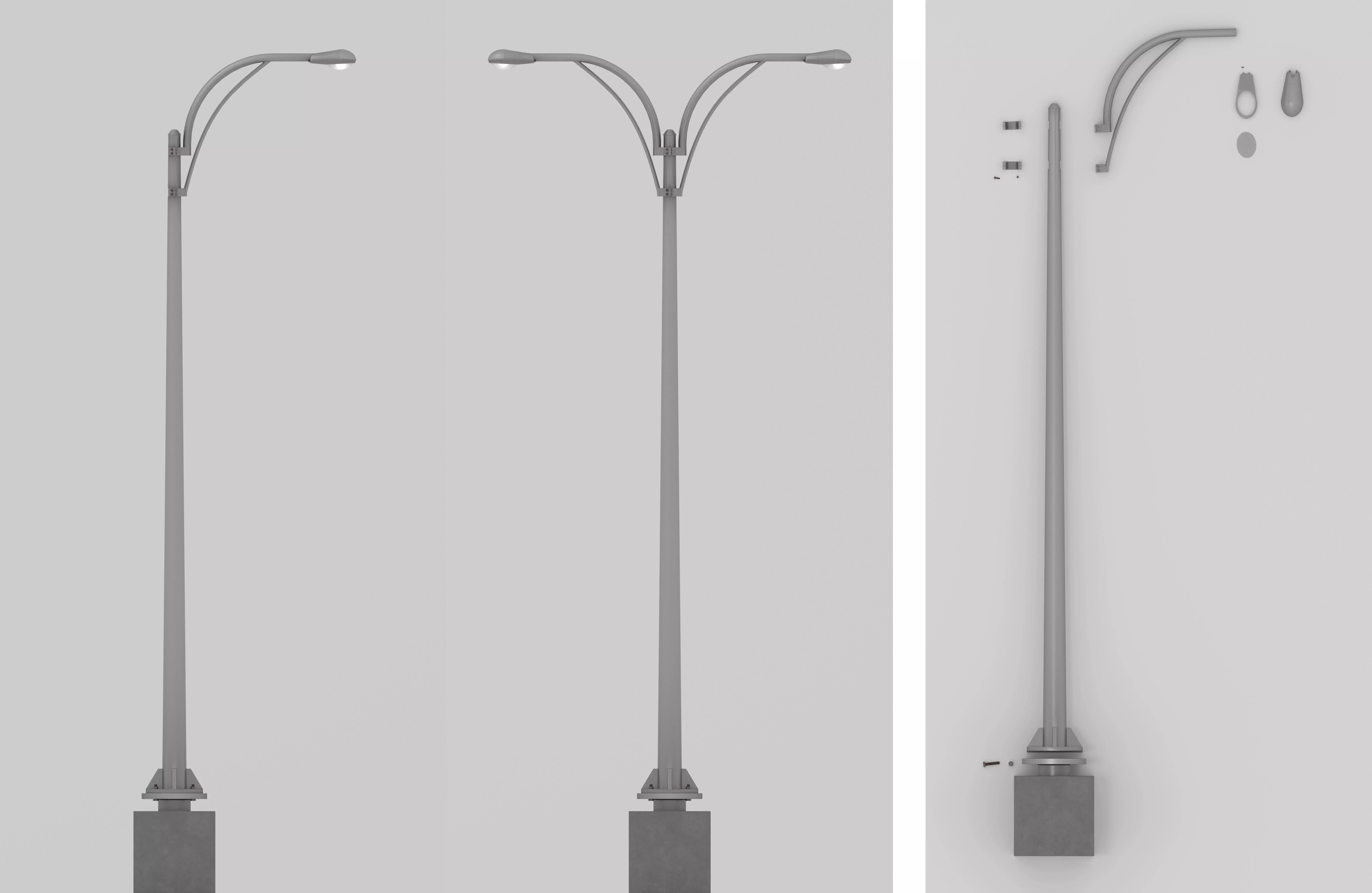 Standard Streetlight 3D model_0