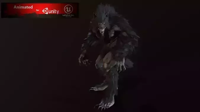 Werewolf Low-poly 3D model