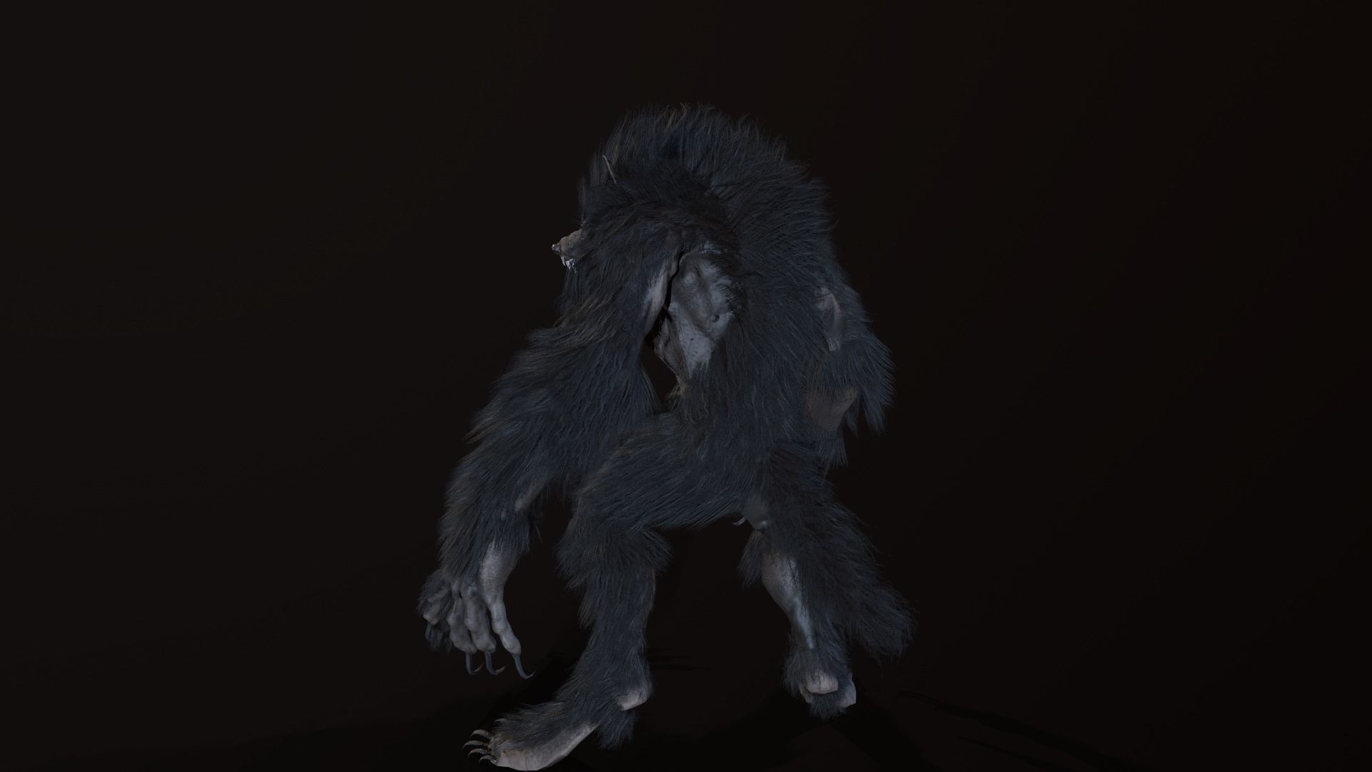 Werewolf Low-poly 3D model_15