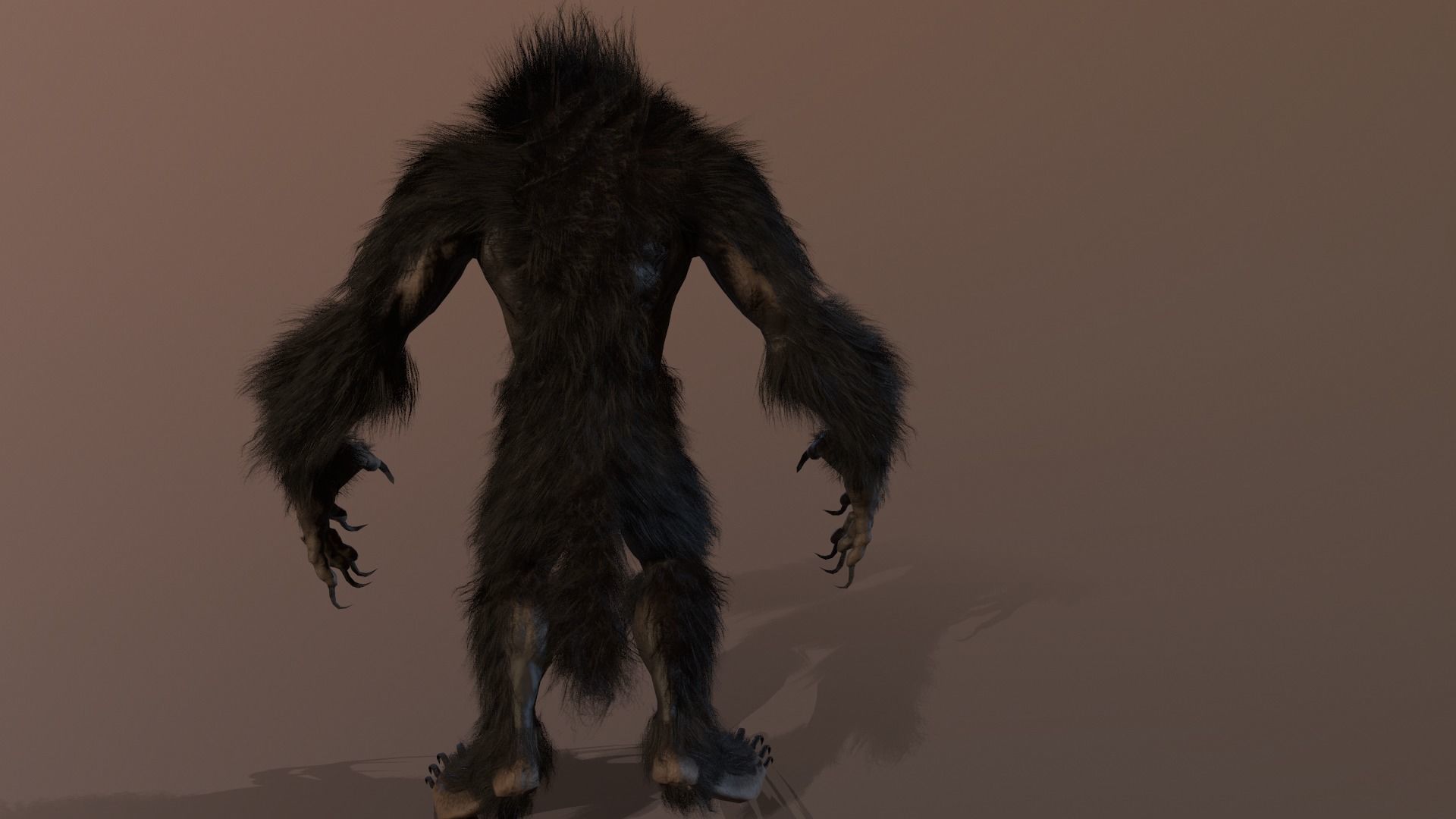 Werewolf Low-poly 3D model_12