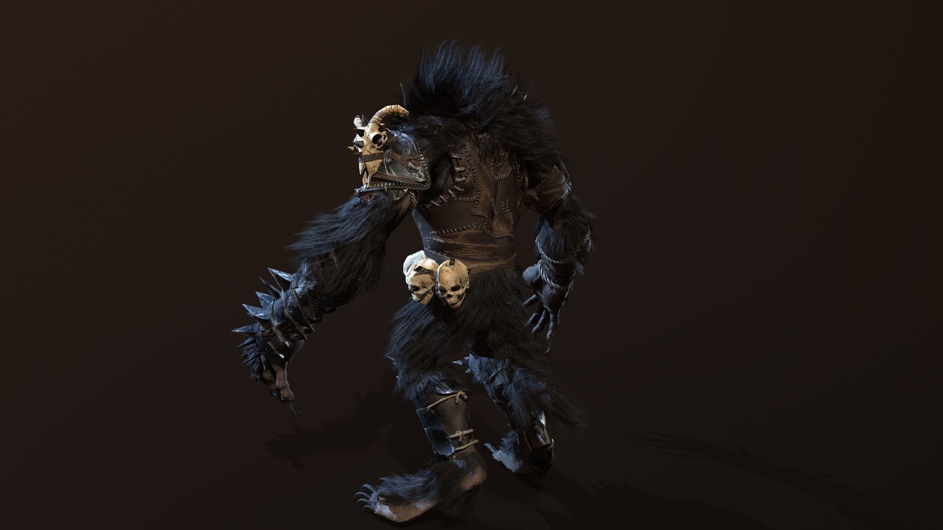 Werewolf Low-poly 3D model_22