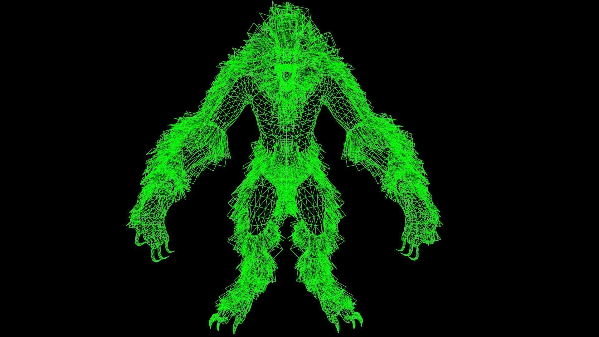 Werewolf Low-poly 3D model_19