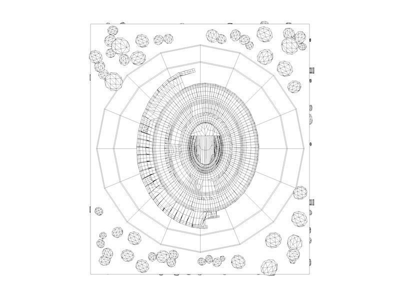 Cartoon Low Poly Rome Coloseum Landmark Low-poly 3D model_8