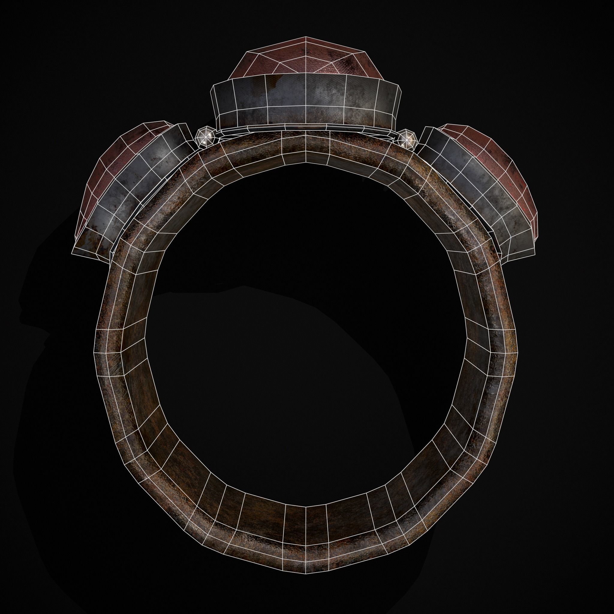 Medieval Ring Free low-poly 3D model_6