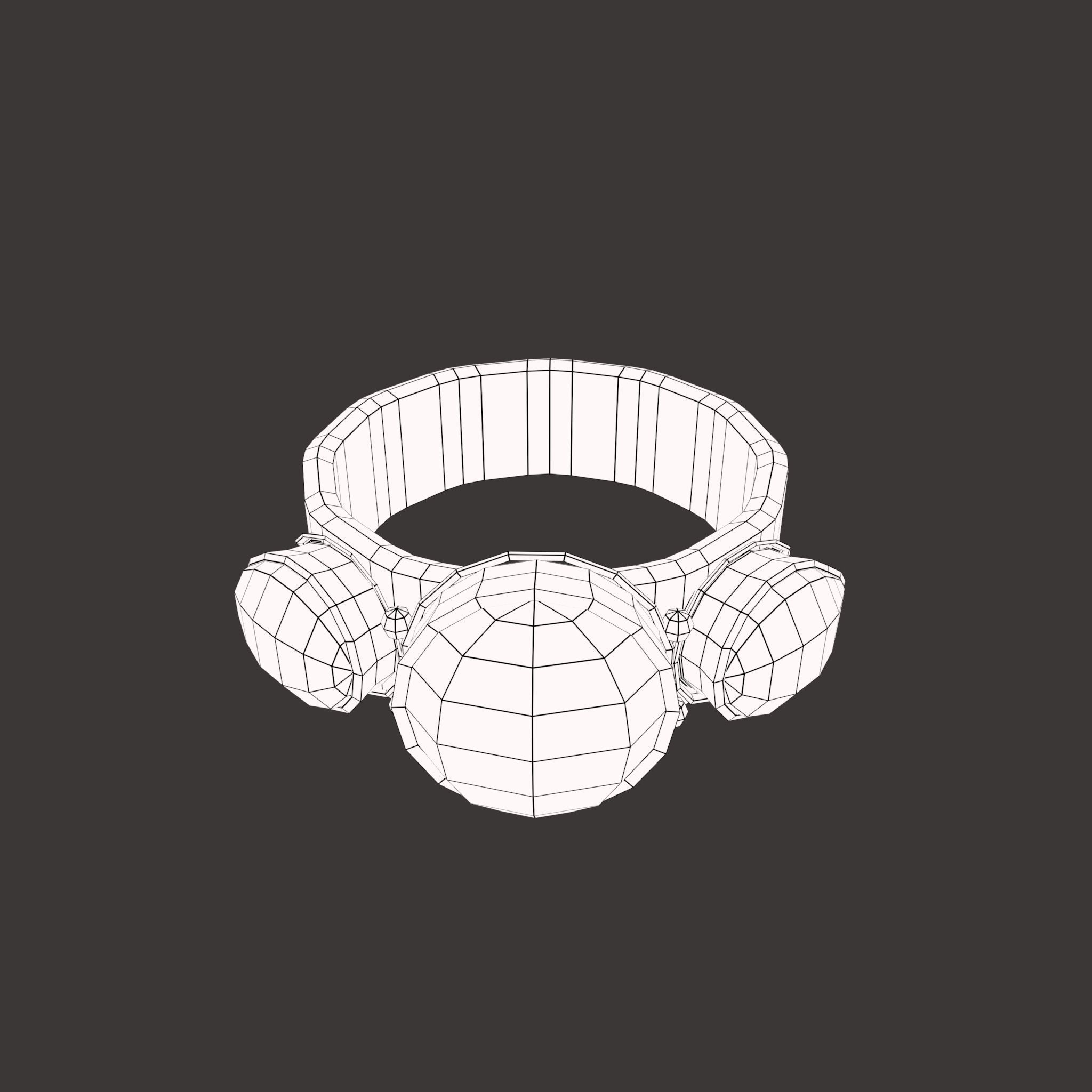 Medieval Ring Free low-poly 3D model_46