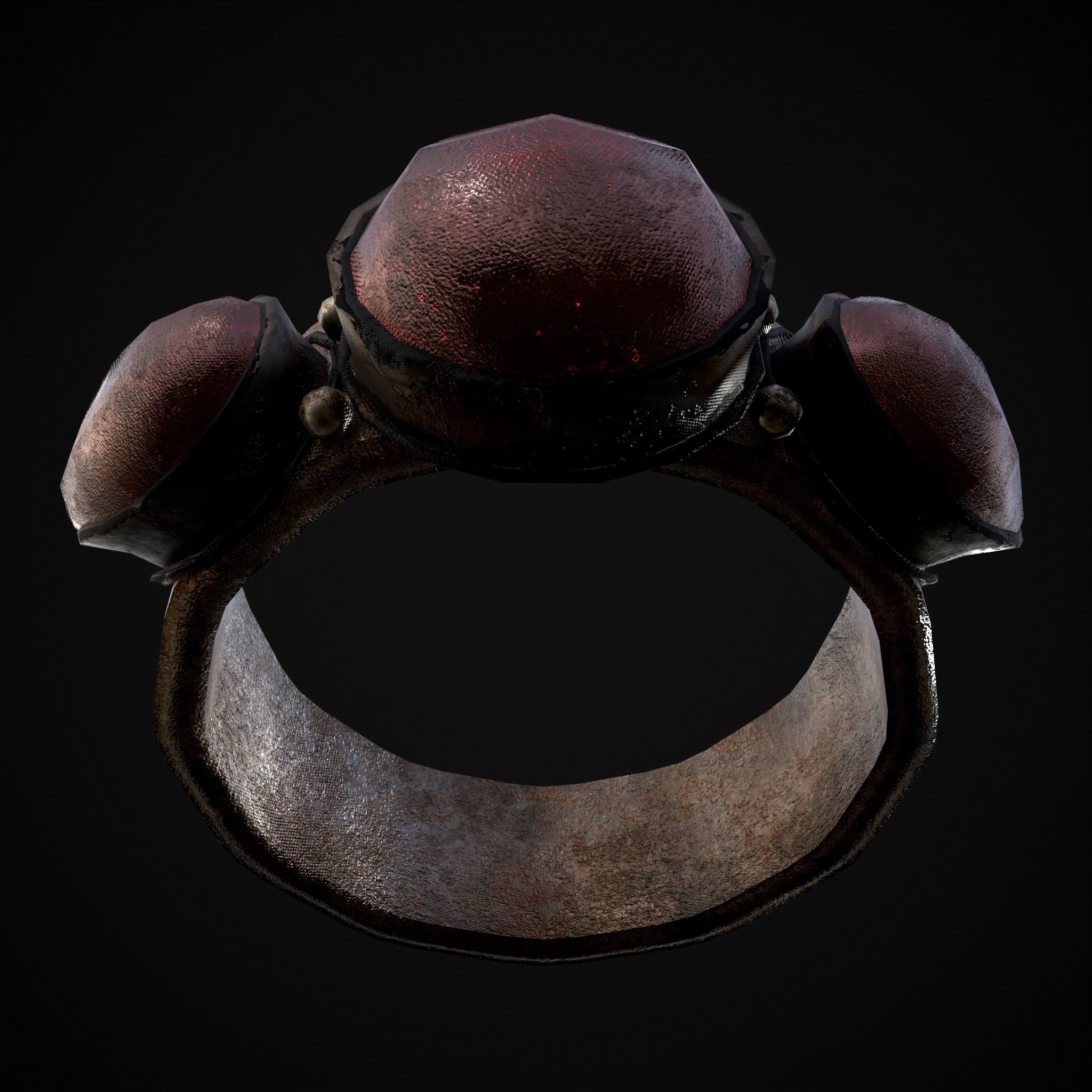 Medieval Ring Free low-poly 3D model_9