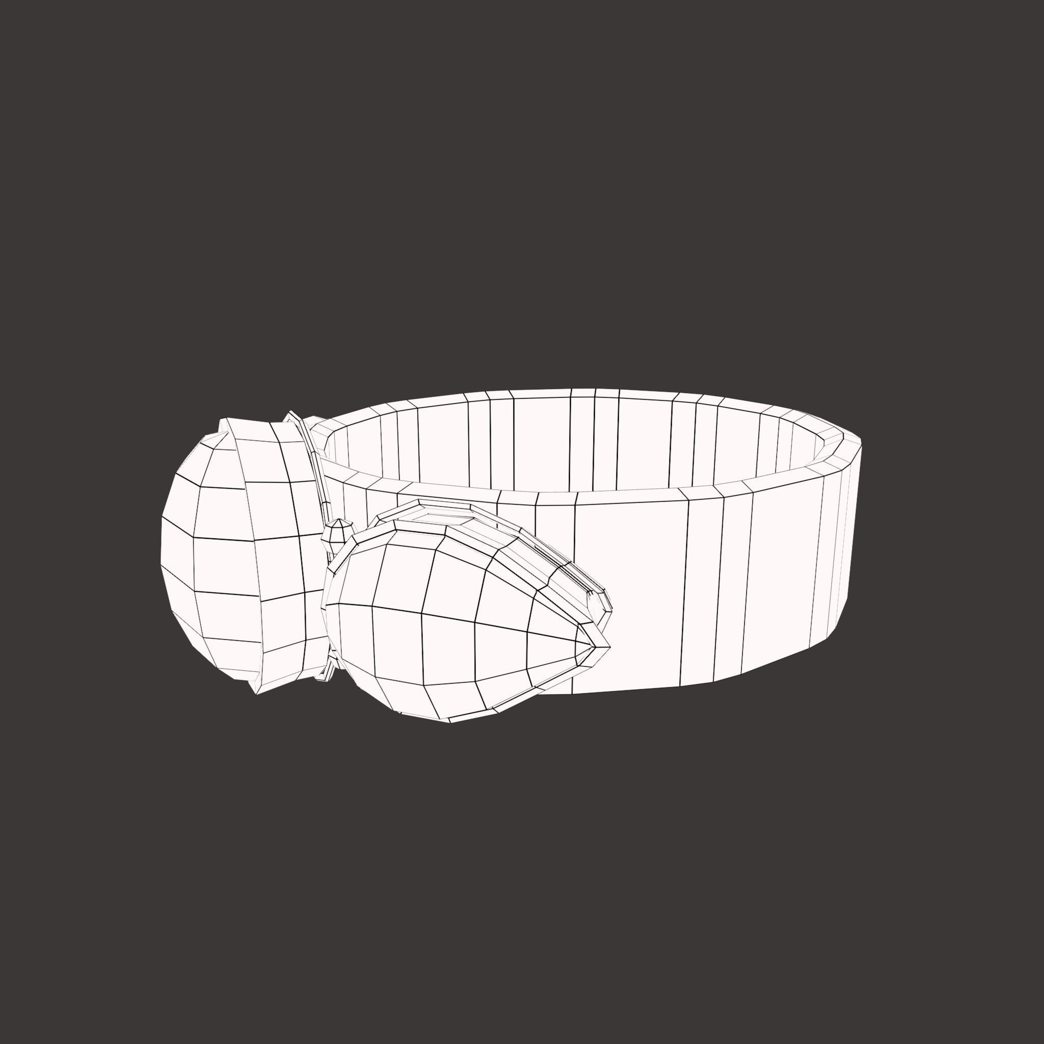 Medieval Ring Free low-poly 3D model_42