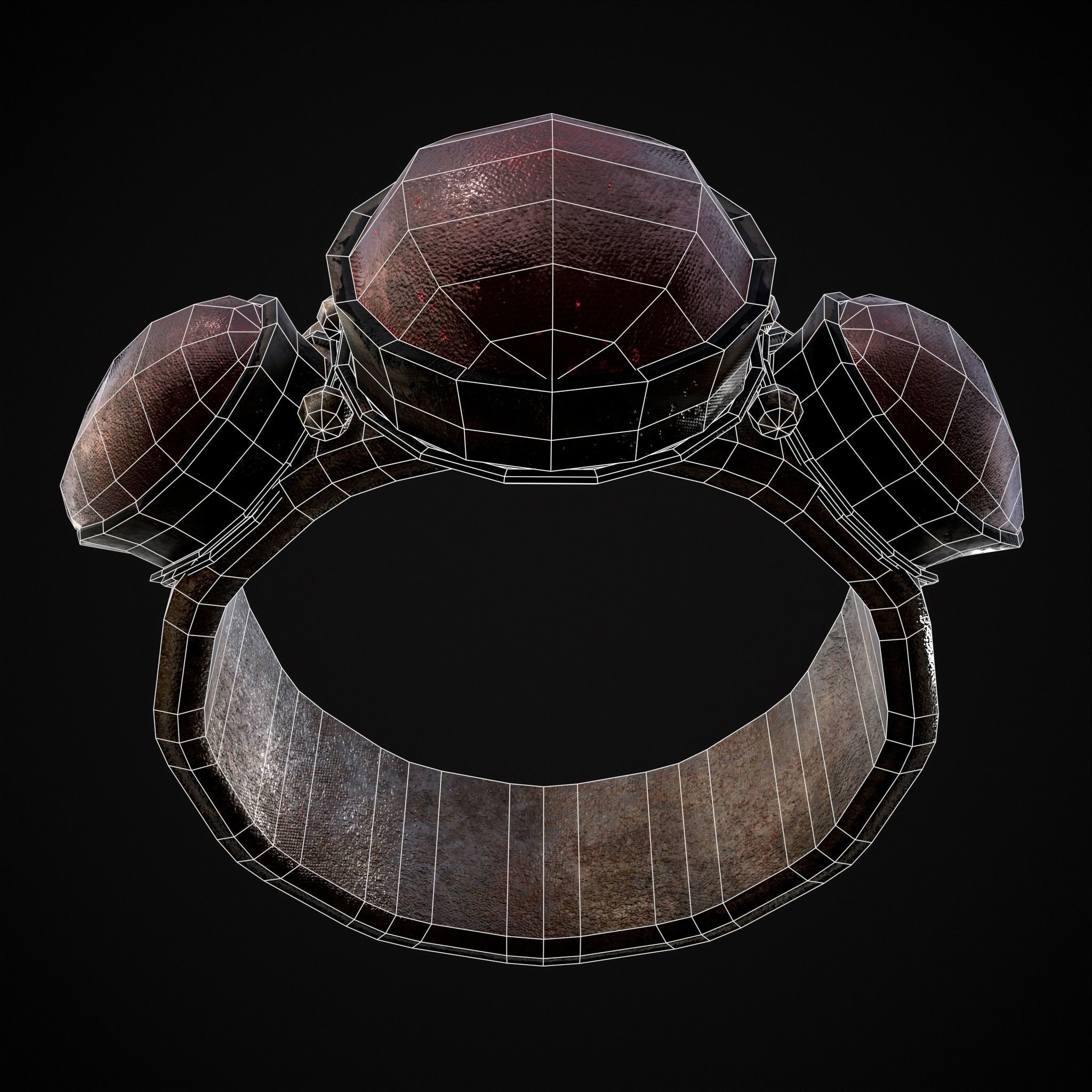 Medieval Ring Free low-poly 3D model_10