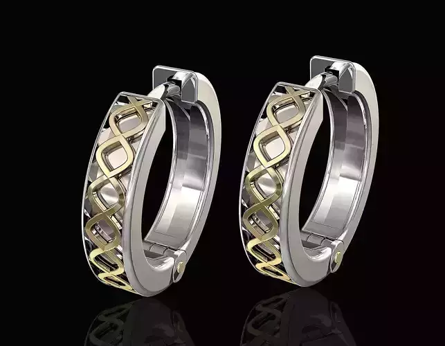Spiral Hoop Earrings 3D print model