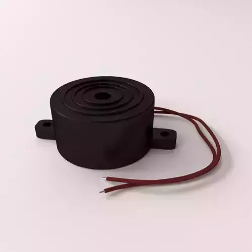 Buzzer speaker with wires 3D model