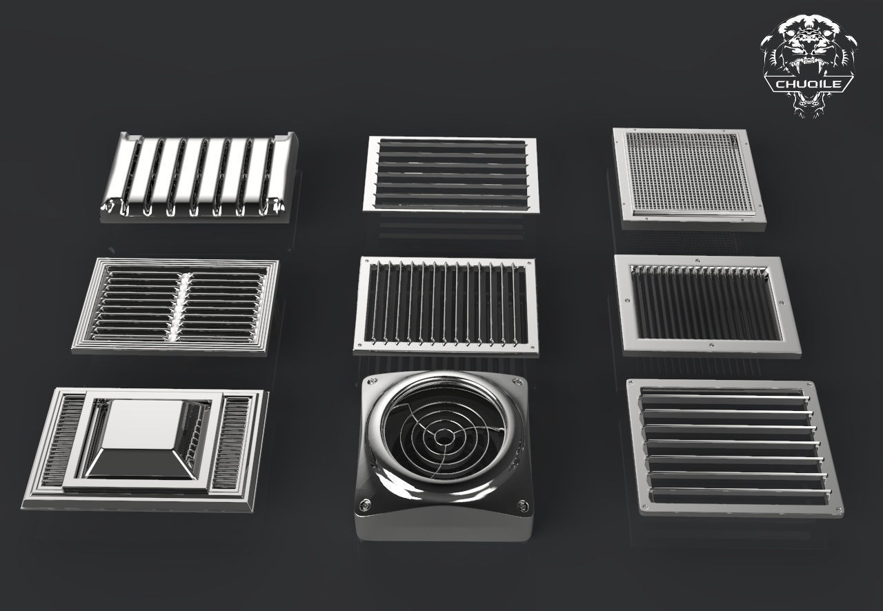 Hard Surface Sci-Fi Industrial KitBash 3 PACK Low-poly 3D model_7