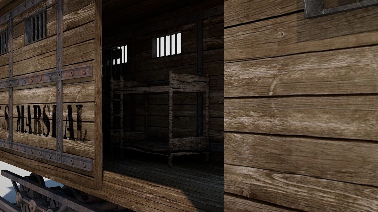 Wild West Prisoner Car 3D model_4