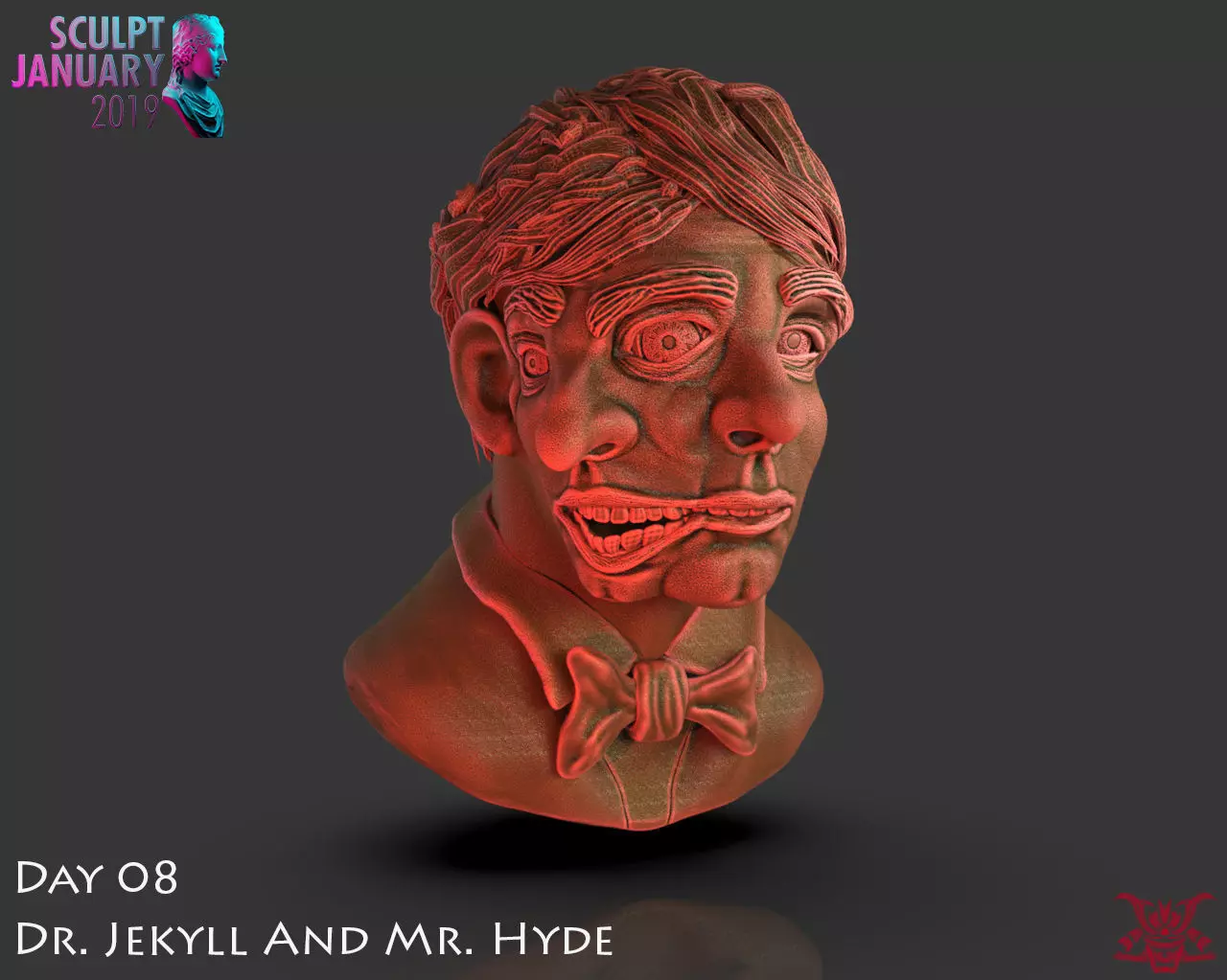 Dr Jekyll and Mr Hyde Timelapse and Model 3D print model_0