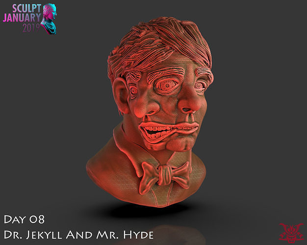 Dr Jekyll and Mr Hyde Timelapse and Model 3D print model
