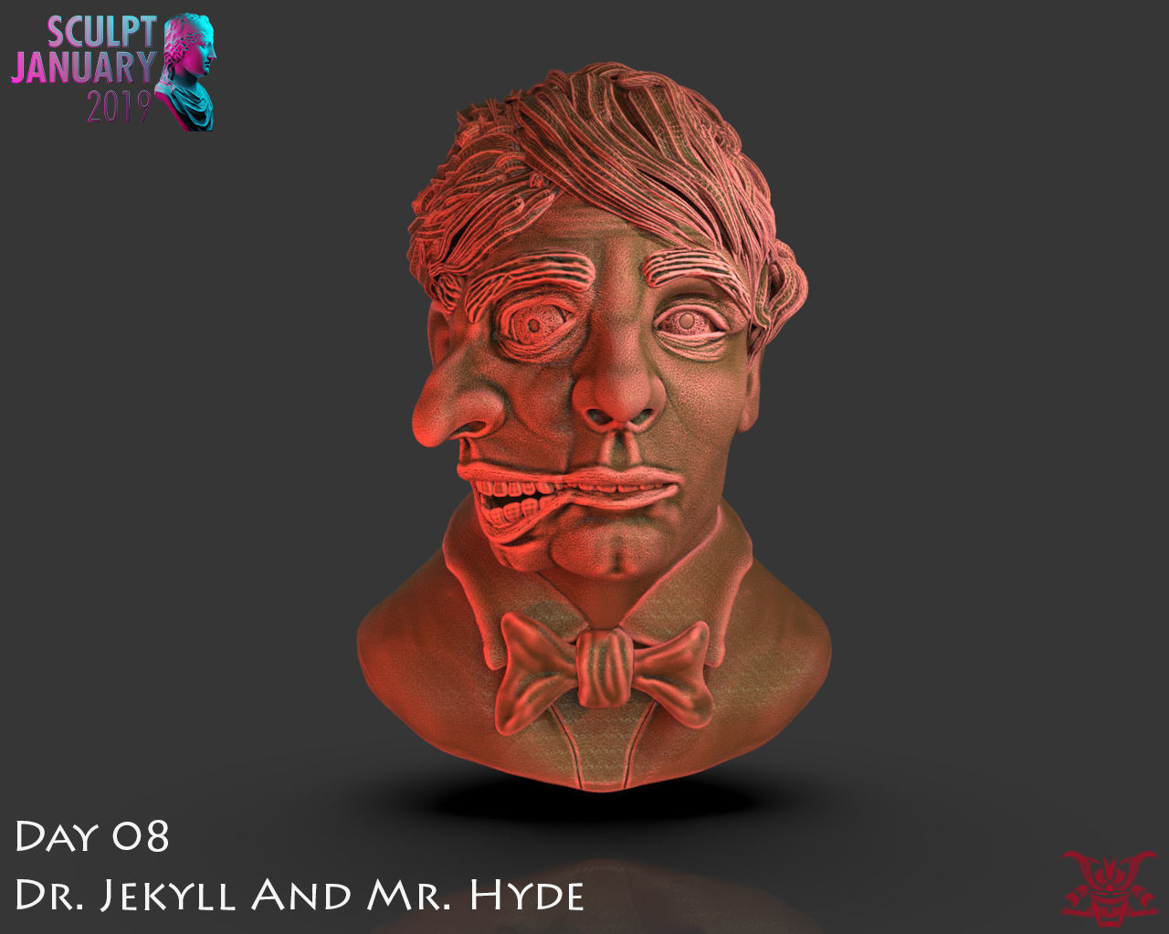 Dr Jekyll and Mr Hyde Timelapse and Model 3D print model_1