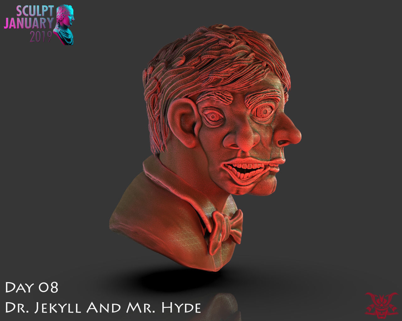 Dr Jekyll and Mr Hyde Timelapse and Model 3D print model_7