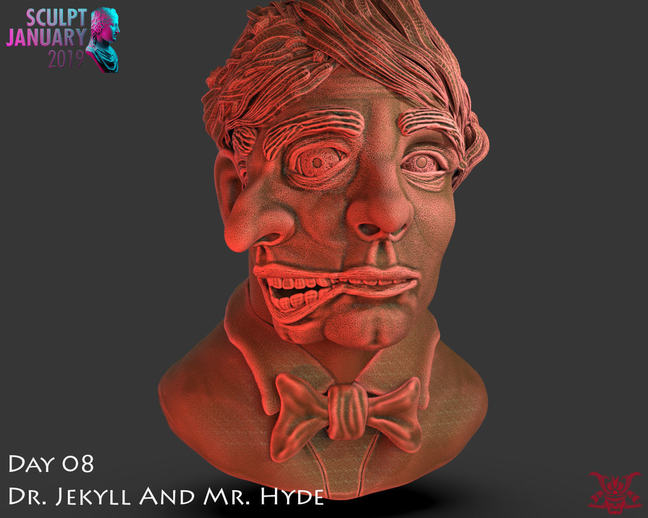 Dr Jekyll and Mr Hyde Timelapse and Model 3D print model_10