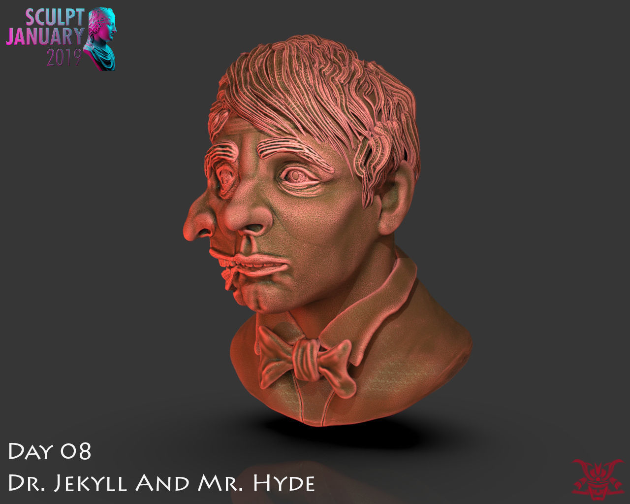 Dr Jekyll and Mr Hyde Timelapse and Model 3D print model_2