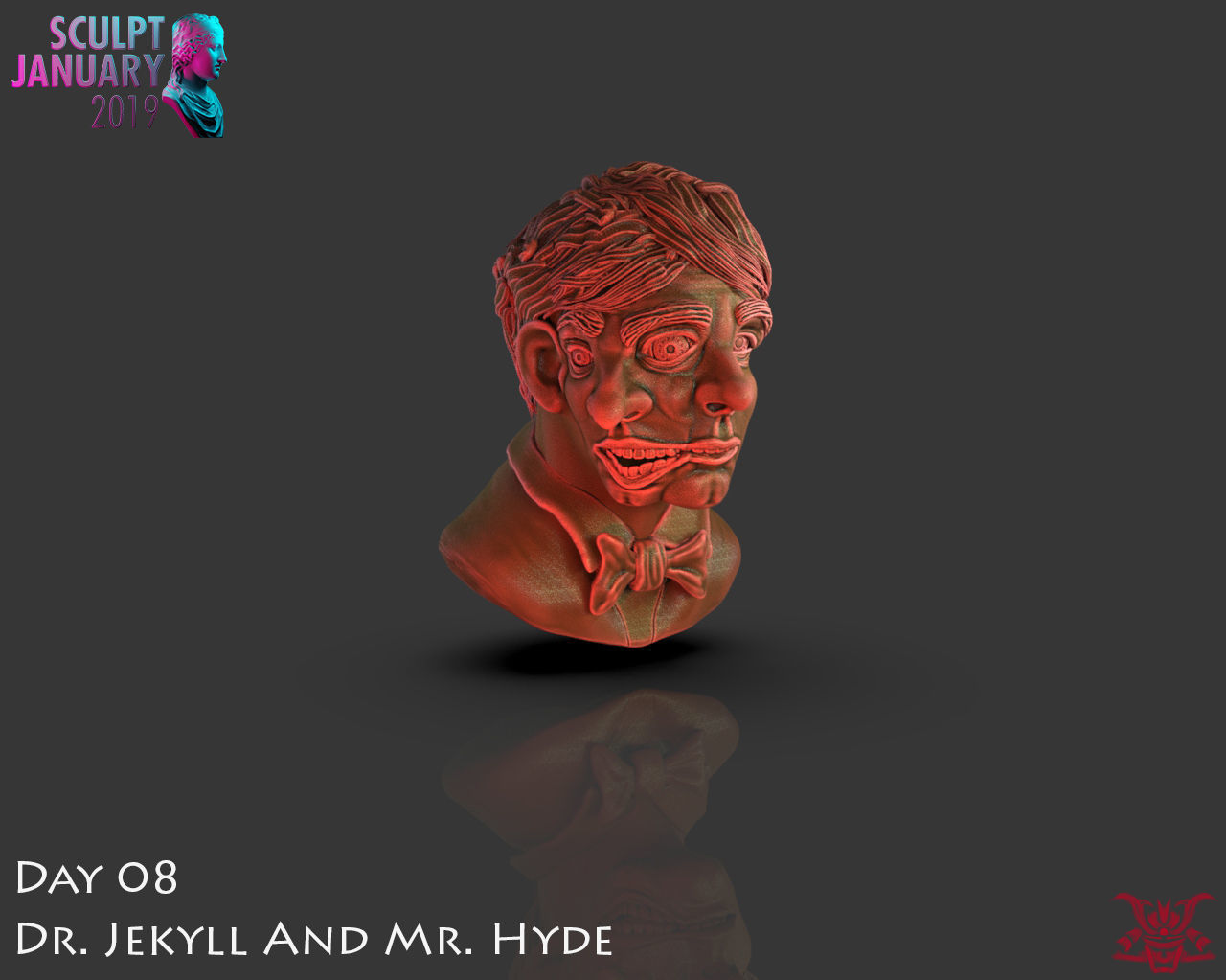 Dr Jekyll and Mr Hyde Timelapse and Model 3D print model_11