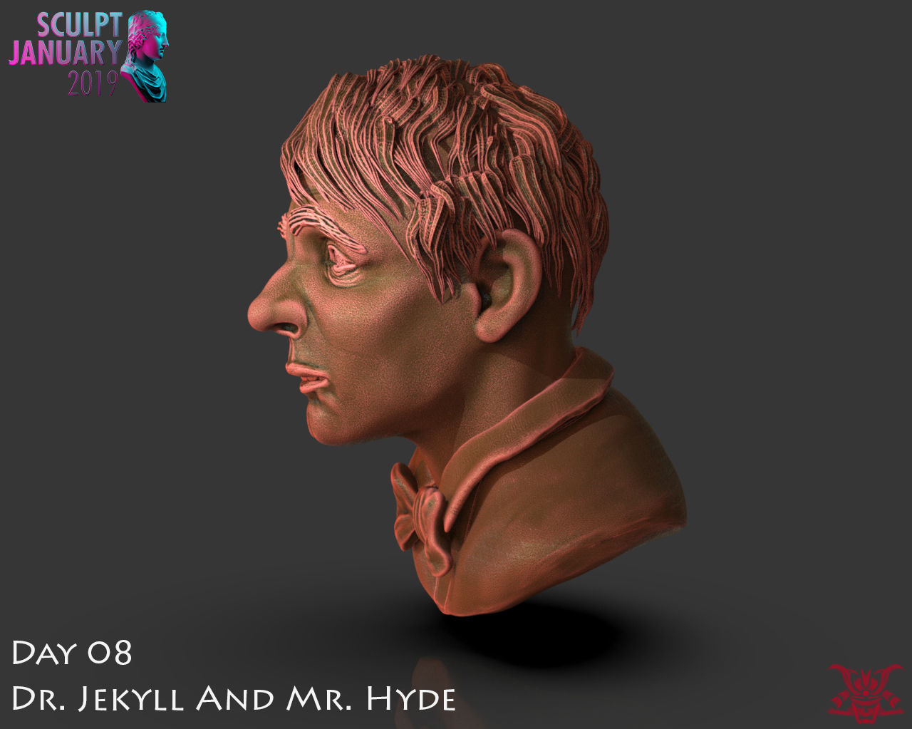 Dr Jekyll and Mr Hyde Timelapse and Model 3D print model_3