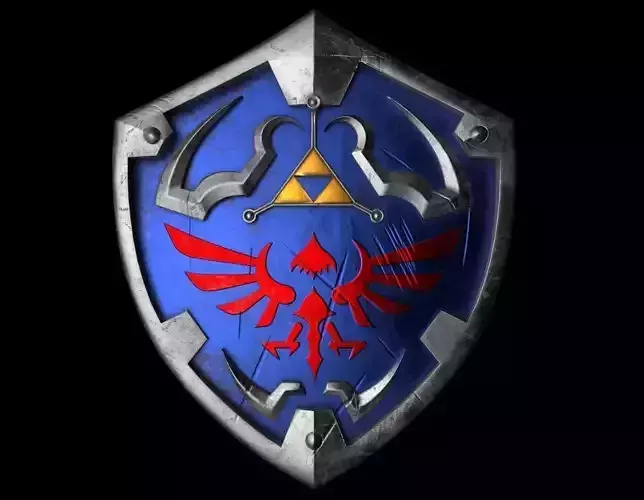 Hylian Shield PBR Low-poly 3D model
