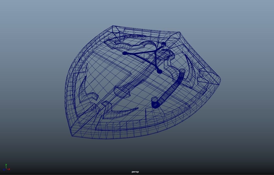 Hylian Shield PBR Low-poly 3D model_5