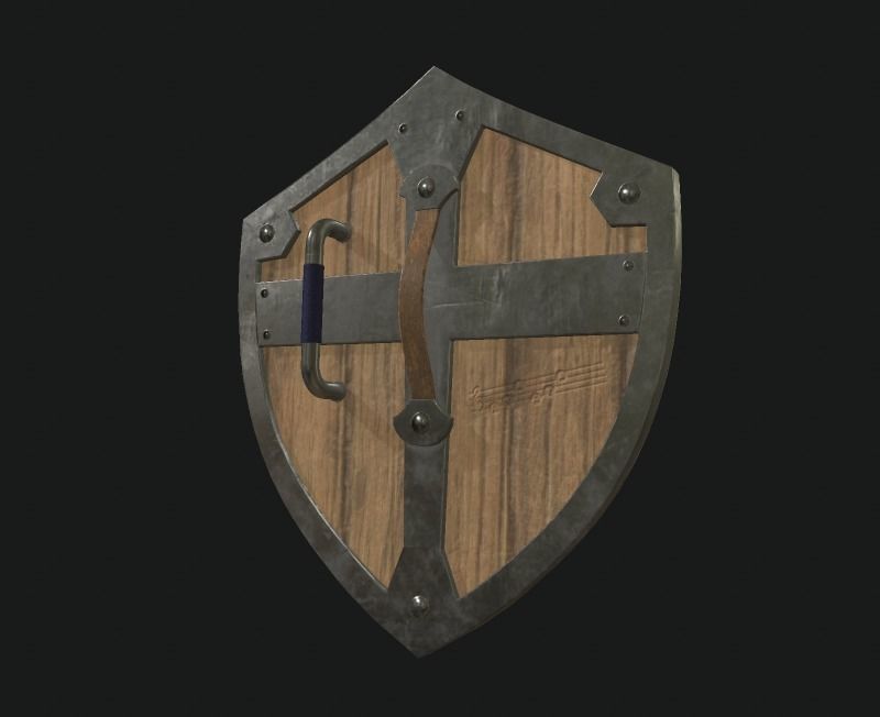 Hylian Shield PBR Low-poly 3D model_3