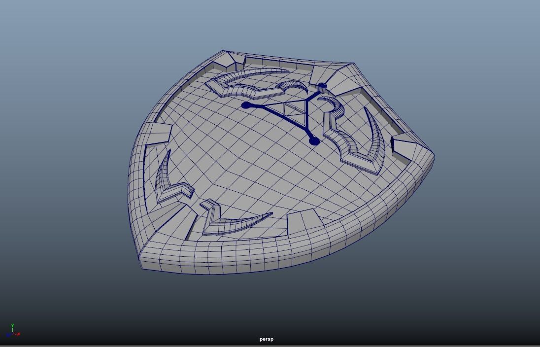 Hylian Shield PBR Low-poly 3D model_6