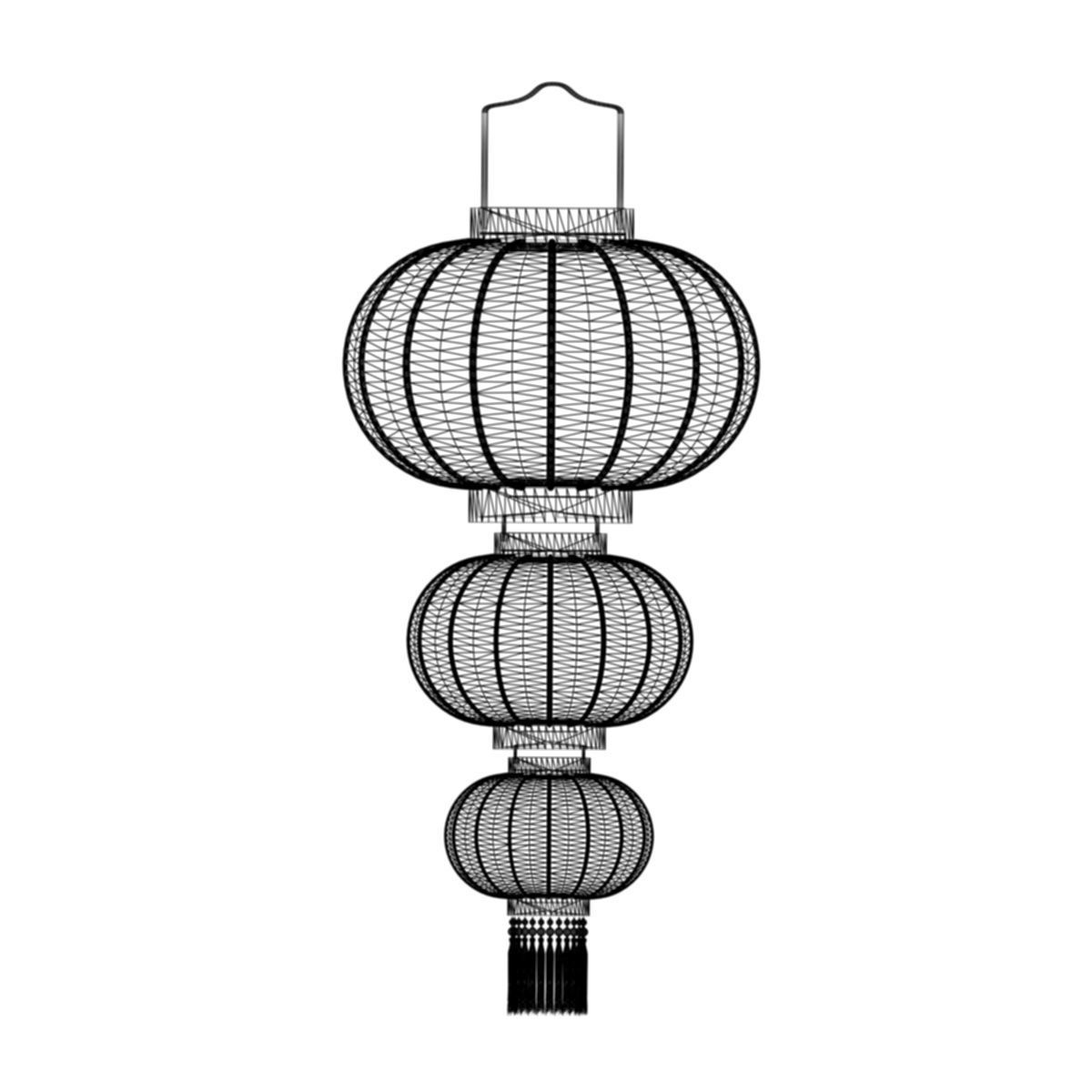 Chinese Red Lantern 3D model_5