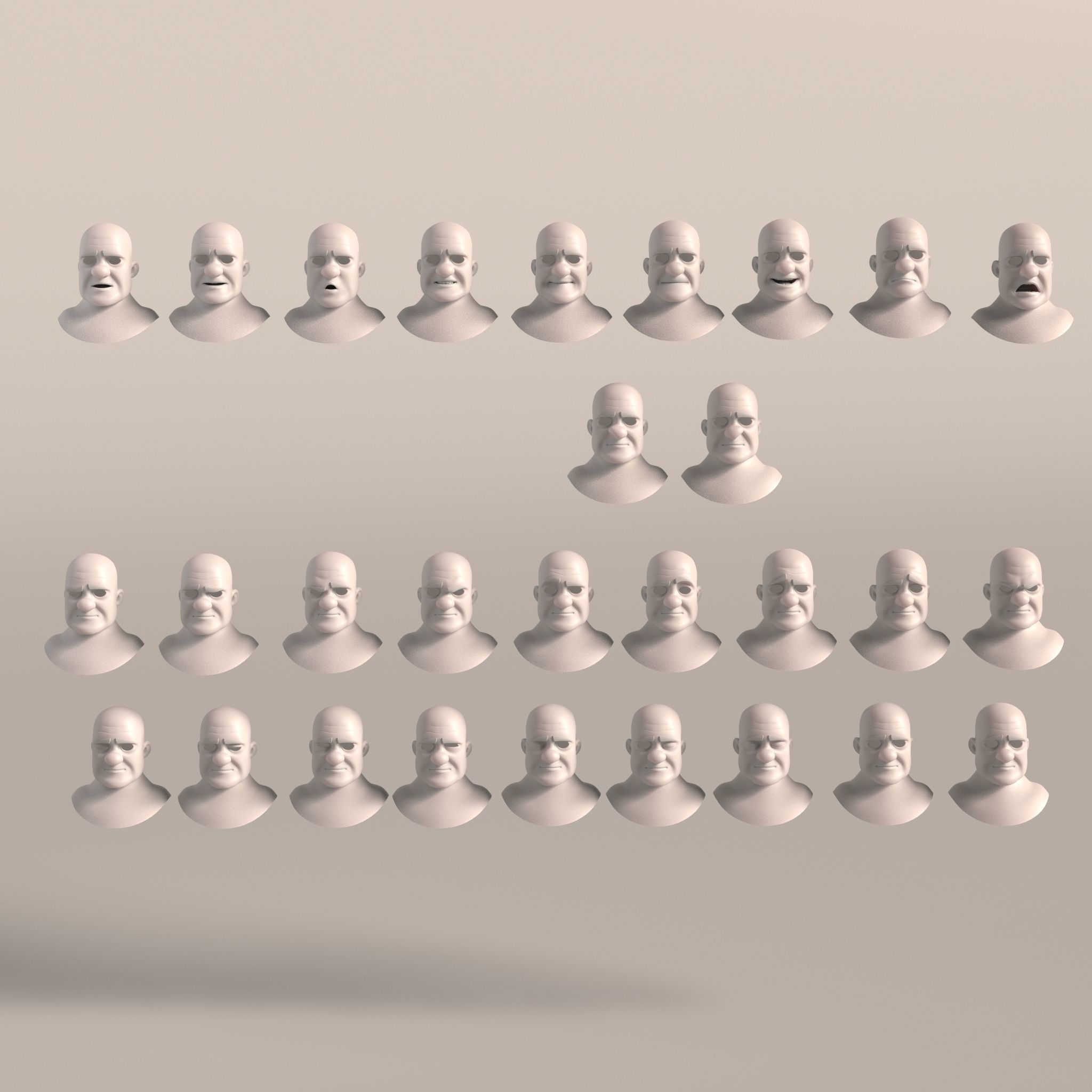 Cartoon Medieval Man 3D model_5