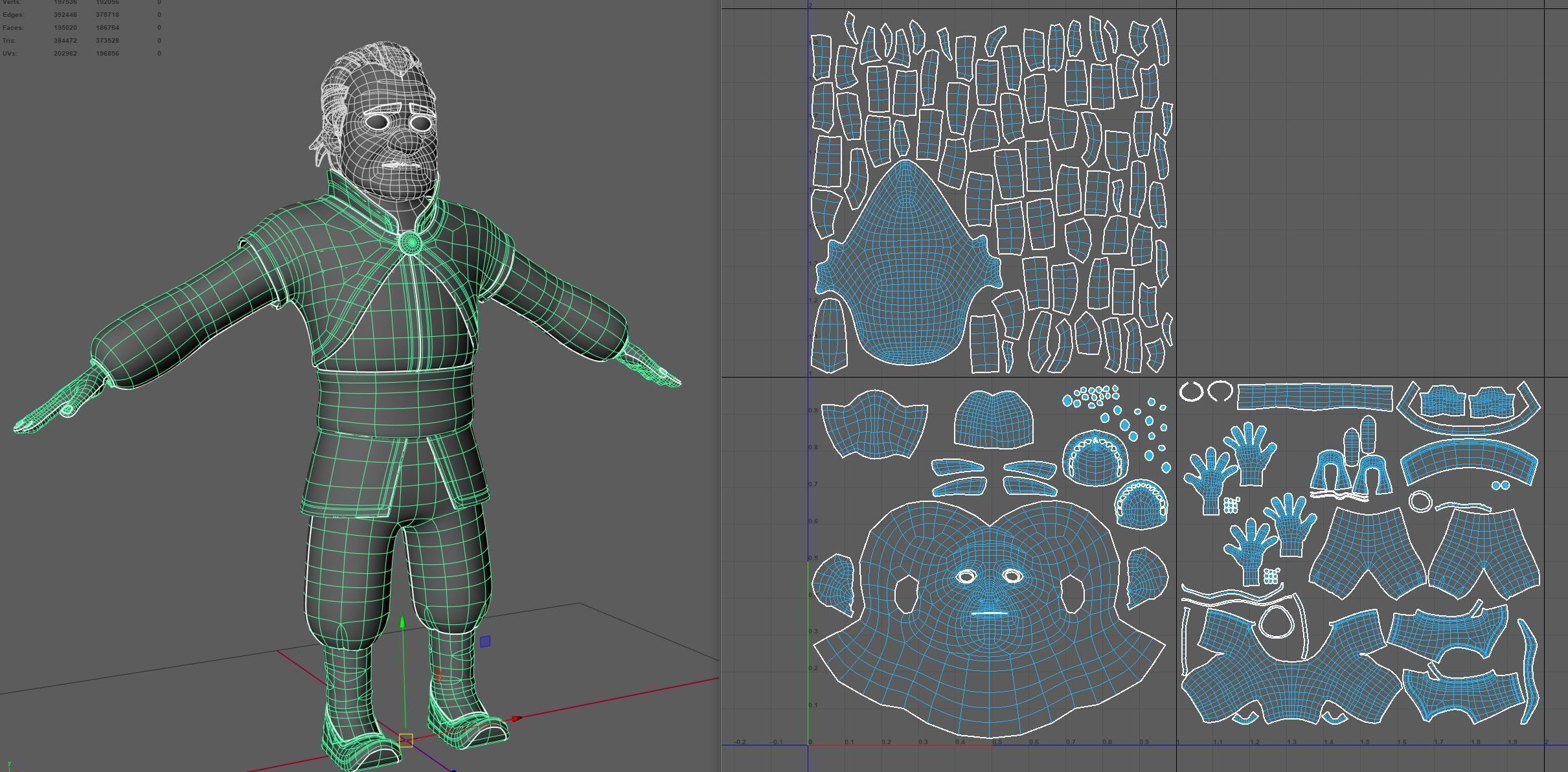 Cartoon Medieval Man 3D model_4