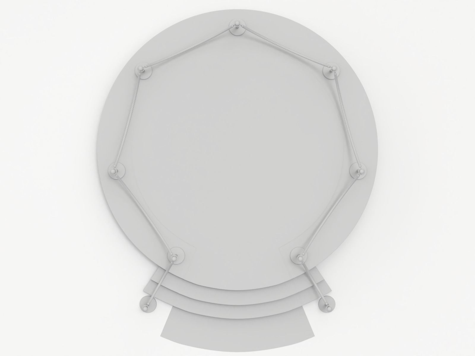 Round stage with red carpet 3D model_14