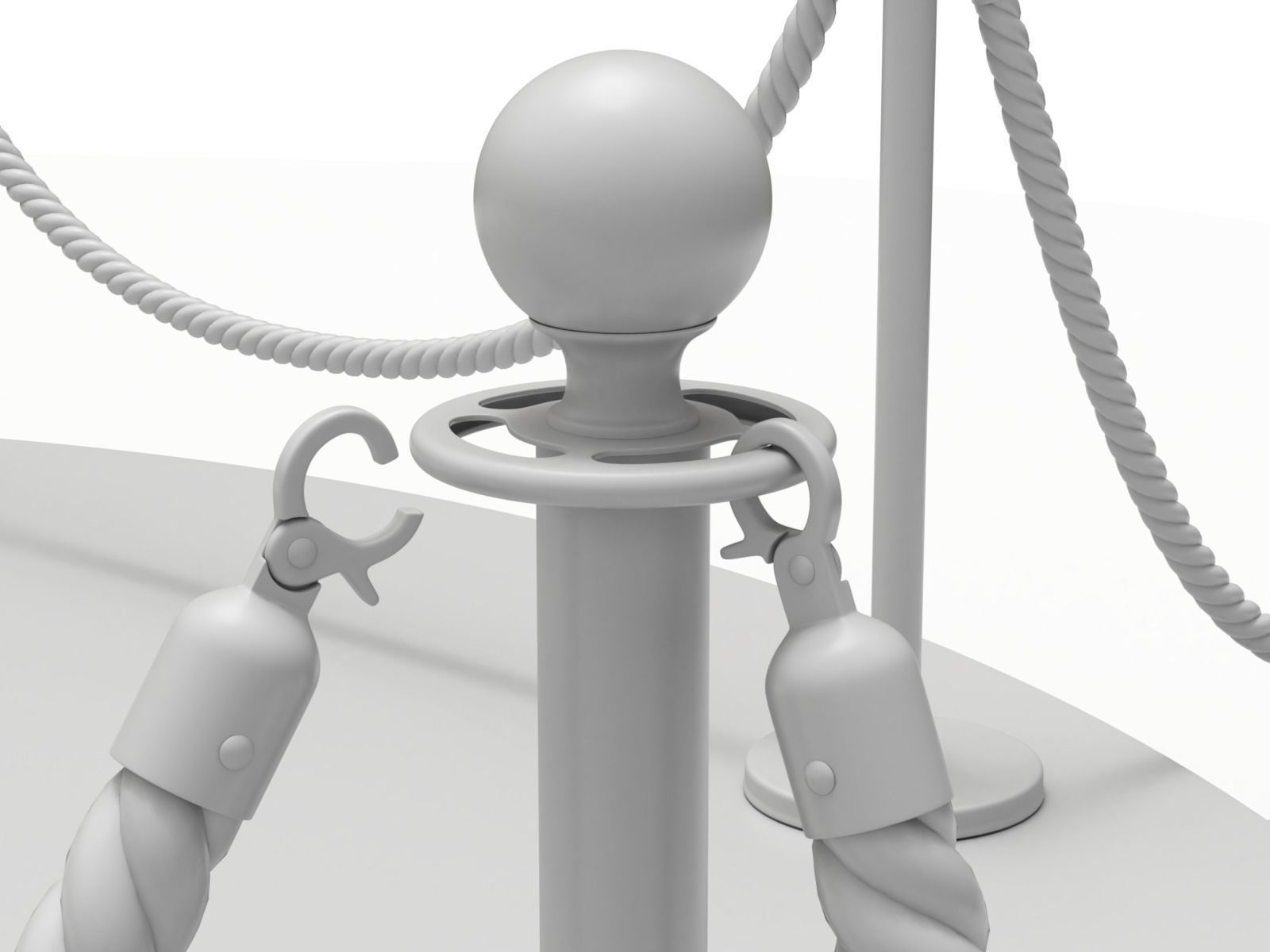 Round stage with red carpet 3D model_11