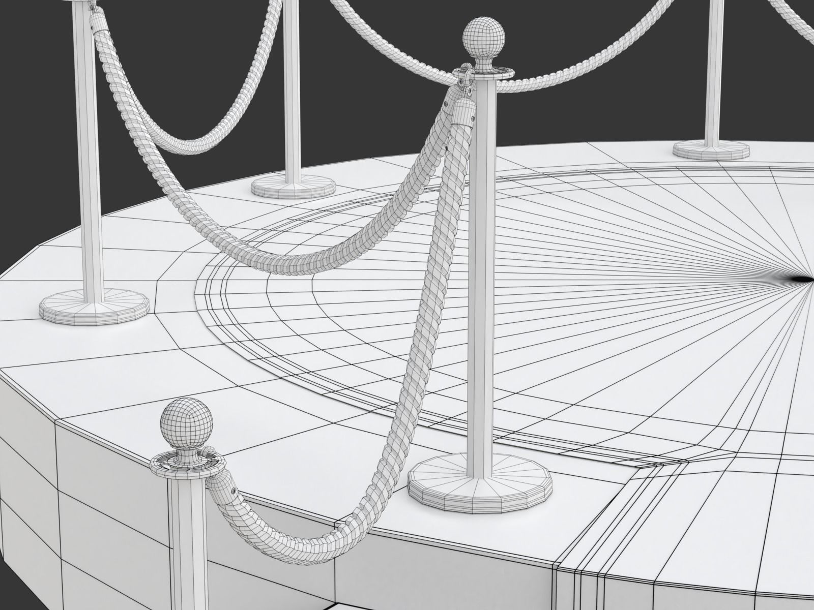 Round stage with red carpet 3D model_21