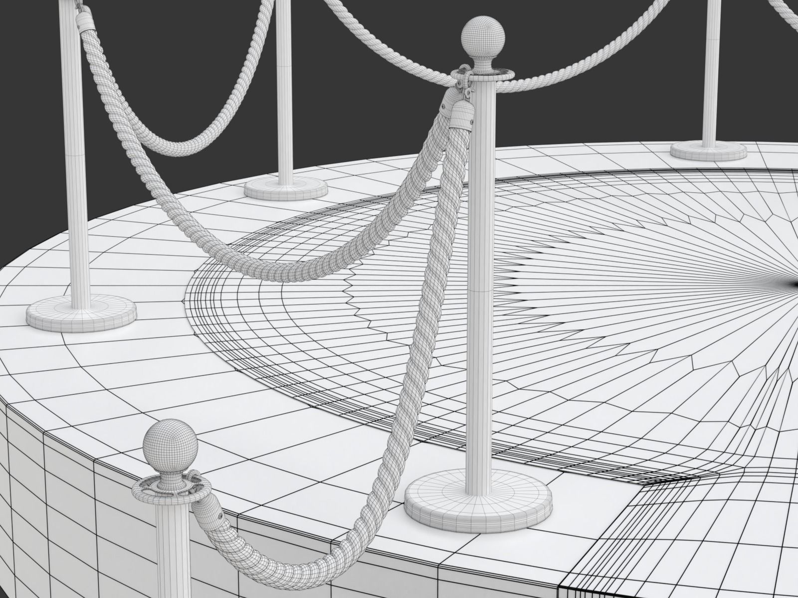 Round stage with red carpet 3D model_26